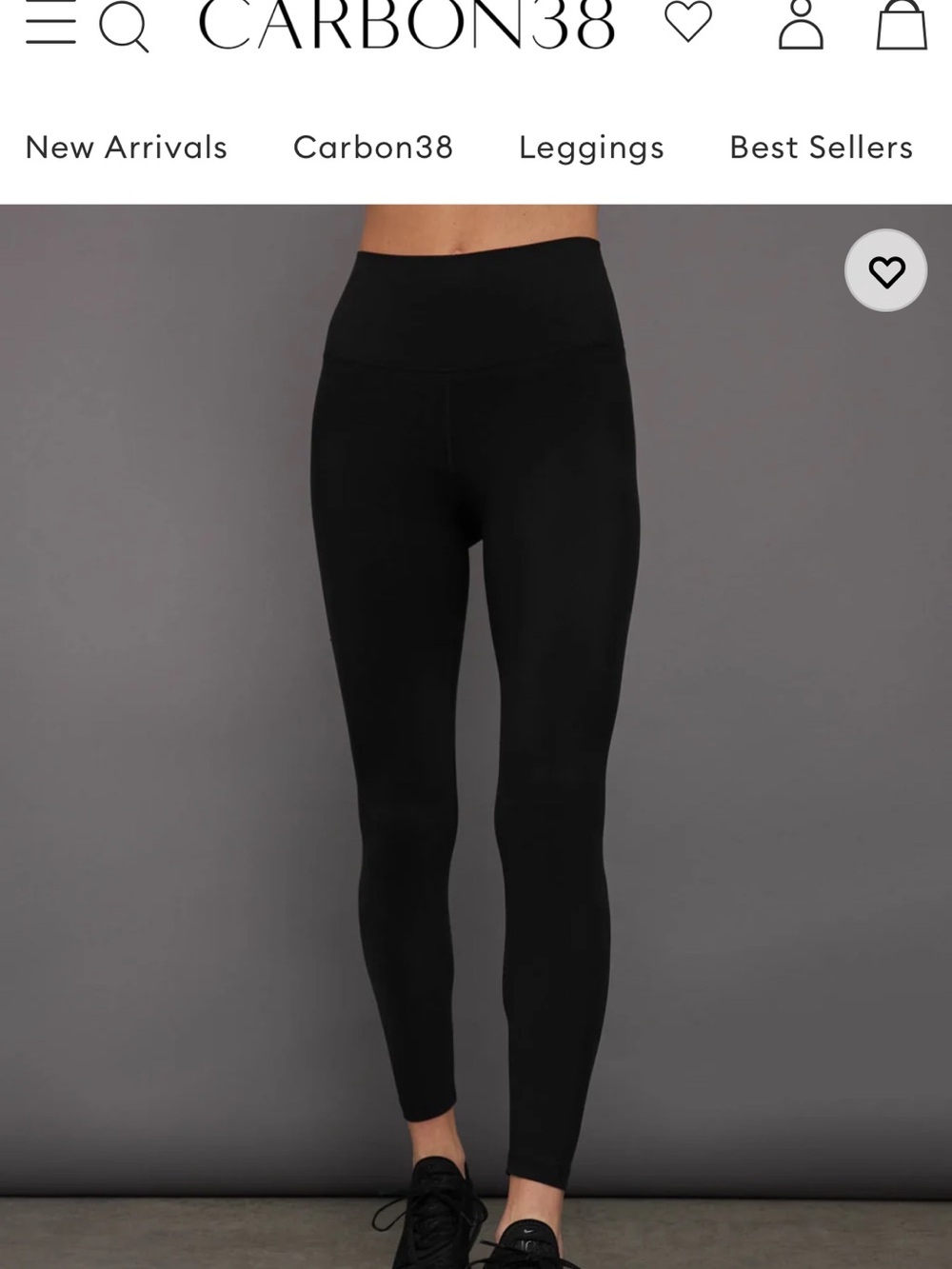 Carbon 38 black workout pant